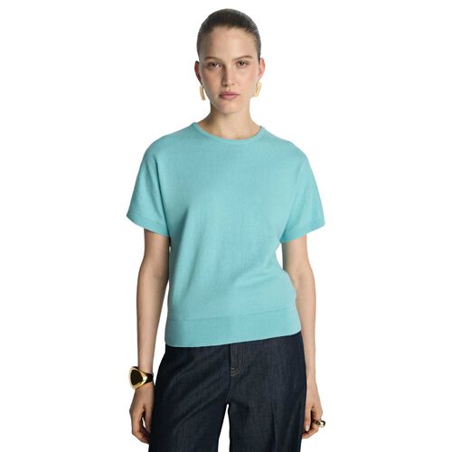 Veronika Maine Cotton Cashmere Knit Tee